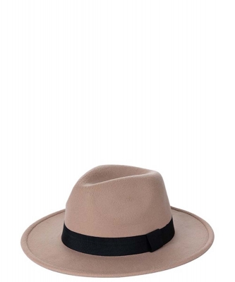 Leopard Fedora Hat HA320051 CAMEL